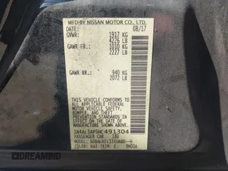 2017 Nissan Altima SR with VIN 1N4AL3AP5HC491304, listed as a IAAI auction lot 42615278 with 100,438 mi miles and . Bid and sale history available at DreamBid. Image 9.