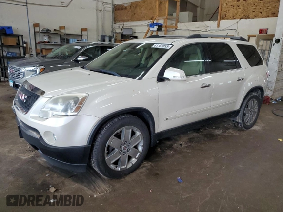 2010 GMC Acadia SLT2 z VIN 1GKLVNED6AJ124684, wystawiony jako Copart lot #61153055 z przebiegiem 190 640 mil mil oraz Czysty tytuł • Clean title. Historia ofert i sprzedaży dostępna na DreamBid. Obrazek 1.