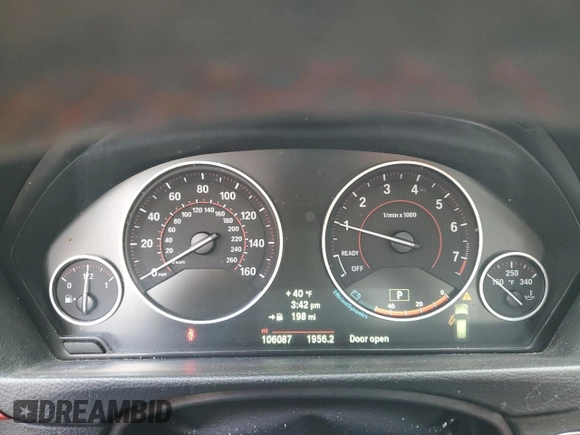 2014 BMW 3 Series 328i xDrive with VIN WBA3G7C53EKN36281, listed as a Copart auction lot 80059184 with 106,087 mi miles and Salvage Title. Bid and sale history available at carsss.com. Image 9.