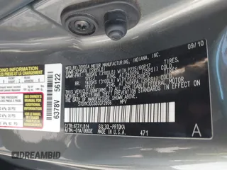 2011 Toyota Sienna XLE AAS with VIN 5TDYK3DC6BS072856, listed as a IAAI auction lot 42684298 with 113,202 mi miles and . Bid and sale history available at DreamBid. Image 9.