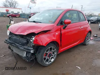 2015 FIAT 500 Sport with VIN 3C3CFFBR7FT707154, listed as a IAAI auction lot 41836730 with 77,675 mi miles. Bid and sale history available at carsss.com. Image 18.