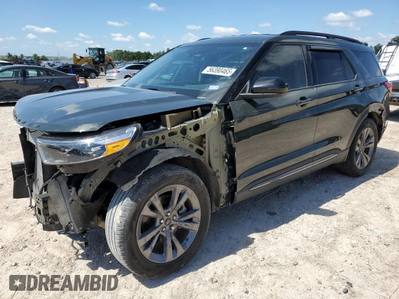 2022 Ford Explorer XLT z VIN 1FMSK7DH5NGC38366, wystawiony jako Copart lot #56390465 z przebiegiem 24 909 mil mil oraz Szkoda całkowita • Salvage title. Historia ofert i sprzedaży dostępna na DreamBid. Obrazek 1.