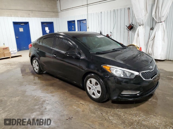 2015 Kia Forte LX with VIN KNAFK4A63F5437112, listed as a Copart auction lot 53276005 with 0 mi miles and Salvage Title. Bid and sale history available at carsss.com. Image 4.