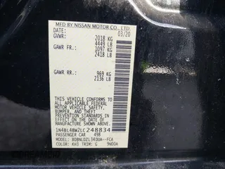 2020 Nissan Altima S z VIN 1N4BL4BW2LC248834, wystawiony jako IAAI lot #41312166 z przebiegiem 42 068 mil mil oraz . Historia ofert i sprzedaży dostępna na DreamBid. Obrazek 9.