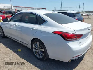 2019 Genesis G80 3.8L z VIN KMTFN4JE1KU313424, wystawiony jako IAAI lot #41985022 z przebiegiem Nie podano mil oraz . Historia ofert i sprzedaży dostępna na DreamBid. Obrazek 3.