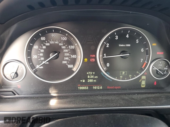 2014 BMW 5 Series 528i xDrive with VIN WBA5A7C55ED612212, listed as a Copart auction lot 60968555 with 196,653 mi miles and Salvage title. Bid and sale history available at DreamBid. Image 9.