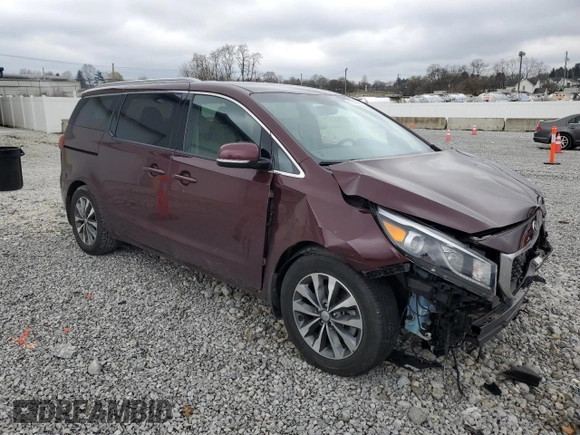 2017 Kia Sedona SX with VIN KNDMC5C12H6324411, listed as a Copart auction lot 52789895 with 27,003 mi miles and Salvage Title. Bid and sale history available at carsss.com. Image 4.