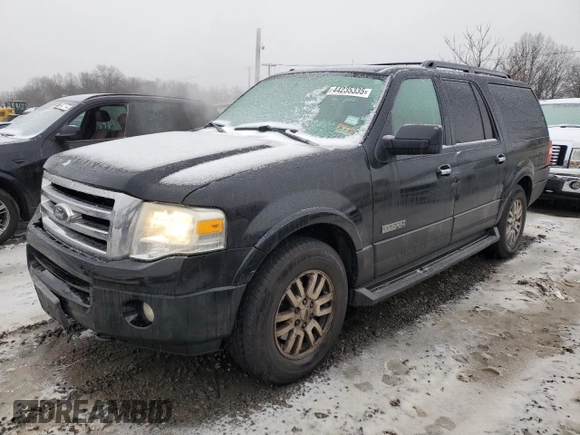 2008 Ford Expedition Max SSV with VIN 1FMFK16558LA04337, listed as a Copart auction lot 44235335 with 219,767 mi miles and Salvage title. Bid and sale history available at DreamBid. Image 1.