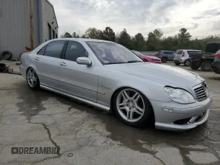 2005 Mercedes-Benz S 55 AMG with VIN WDBNG74J55A454080, listed as a Copart auction lot 50965305 with 139,677 mi miles and Salvage Title. Bid and sale history available at DreamBid. Image 4.