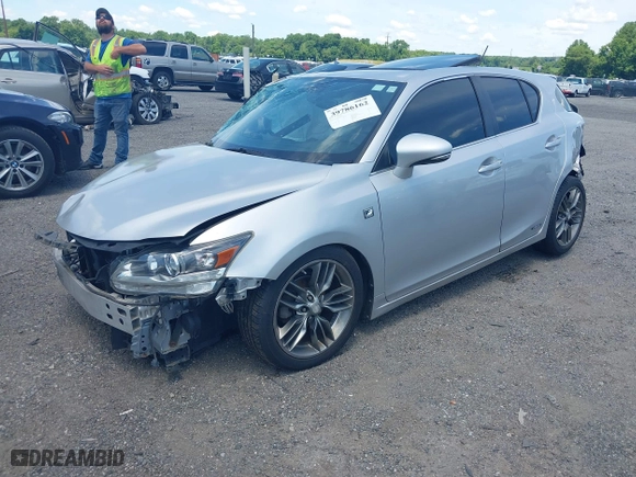 2012 Lexus CT 200h with VIN JTHKD5BH8C2078790, listed as a IAAI auction lot 39786162 with 190,000 mi miles. Bid and sale history available at carsss.com. Image 16.