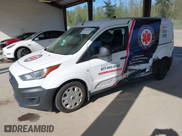 2019 Ford Transit Connect XL z VIN NM0LE7E21K1399819, wystawiony jako IAAI lot #42063988 z przebiegiem 90 357 mil mil oraz . Historia ofert i sprzedaży dostępna na DreamBid. Obrazek 2.