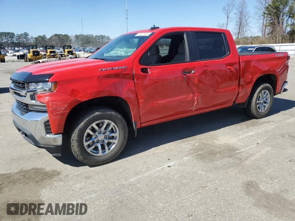 2021 Chevrolet Silverado 1500 LT with VIN 1GCUYDED6MZ418884, listed as a Copart auction lot 47637625 with 105,062 mi miles and Salvage Title. Bid and sale history available at carsss.com. Image 1.