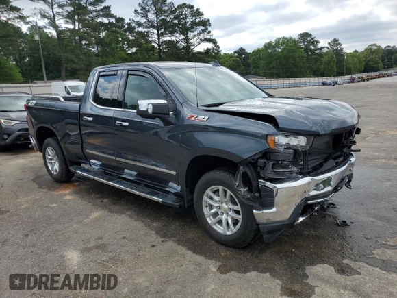 2019 Chevrolet Silverado 1500 LTZ with VIN 1GCRYGED4KZ177685, listed as a Copart auction lot 52803145 with 23,049 mi miles and Salvage Title. Bid and sale history available at DreamBid. Image 4.