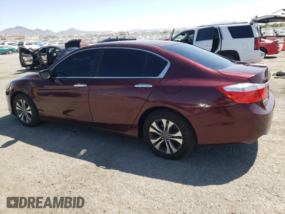 2014 Honda Accord LX with VIN 1HGCR2F38EA202796, listed as a Copart auction lot 66989954 with 91,024 mi miles and Salvage Title. Bid and sale history available at carsss.com. Image 2.