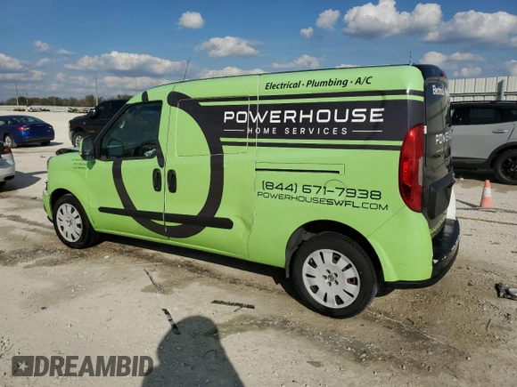 2021 Ram ProMaster City Cargo Tradesman SLT with VIN ZFBHRFBB9M6U48933, listed as a Copart auction lot 43984095 with 84,198 mi miles and Non Repairable. Bid and sale history available at DreamBid. Image 2.