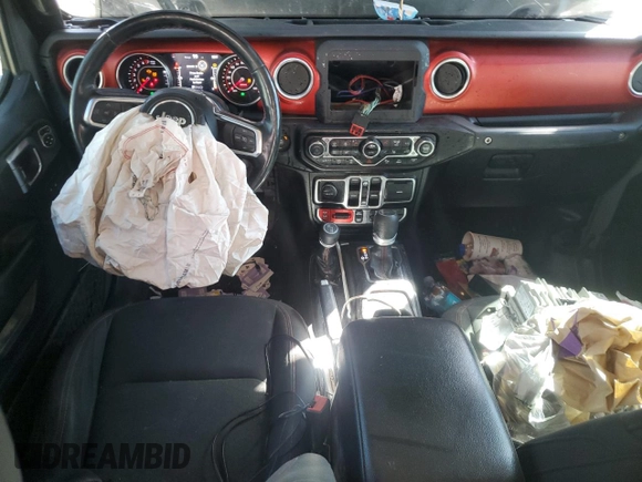 2020 Jeep Gladiator Rubicon with VIN 1C6JJTBG9LL163270, listed as a Copart auction lot 53654005 with 74,744 mi miles and Salvage title. Bid and sale history available at DreamBid. Image 8.
