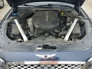 2019 Genesis G70 3.3T Advanced with VIN KMTG34LE5KU034162, listed as a Copart auction lot 46325915 with 76,555 mi miles and Salvage Title. Bid and sale history available at carsss.com. Image 11.
