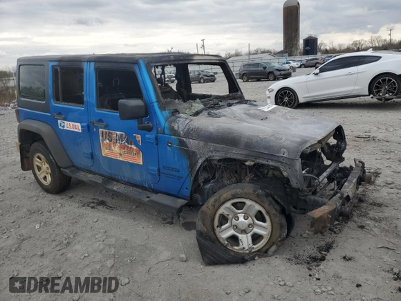 2015 Jeep Wrangler Unlimited Sport RHD with VIN 1C4BJWKG4FL669351, listed as a Copart auction lot 44122795 with Not provided miles and Non repairable. Bid and sale history available at DreamBid. Image 4.