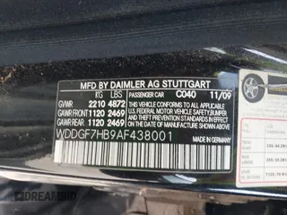 2010 Mercedes-Benz C 63 AMG with VIN WDDGF7HB9AF438001, listed as a IAAI auction lot 42163284 with 105,544 mi miles and . Bid and sale history available at carsss.com. Image 9.