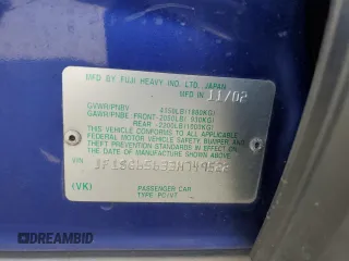 2003 Subaru Forester XS z VIN JF1SG65633H749522, wystawiony jako Copart lot #53393445 z przebiegiem 138 592 mil mil oraz Szkoda całkowita • Salvage title. Historia ofert i sprzedaży dostępna na DreamBid. Obrazek 12.