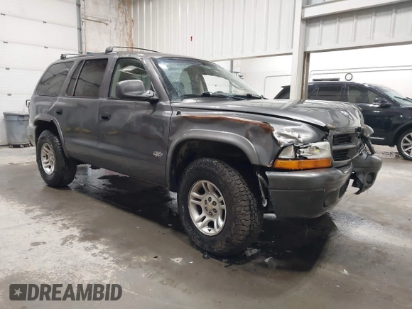2002 Dodge Durango Sport with VIN 1B4HS38N72F206590, listed as a IAAI auction lot 42239207 with 202,490 mi miles and . Bid and sale history available at DreamBid. Image 1.