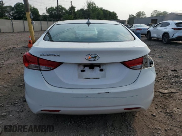 2013 Hyundai Elantra GLS z VIN 5NPDH4AE2DH257052, wystawiony jako Copart lot #59750455 z przebiegiem 70 580 mil mil oraz Szkoda całkowita • Salvage title. Historia ofert i sprzedaży dostępna na DreamBid. Obrazek 6.