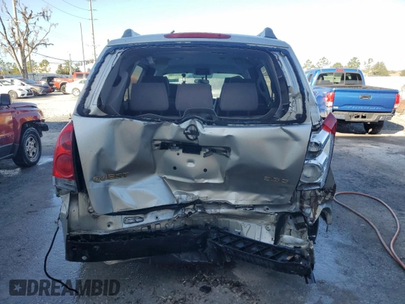 2006 Nissan Quest S Special Edition with VIN 5N1BV28UX6N116777, listed as a Copart auction lot 80316754 with 145,509 mi miles and Salvage Title. Bid and sale history available at carsss.com. Image 6.