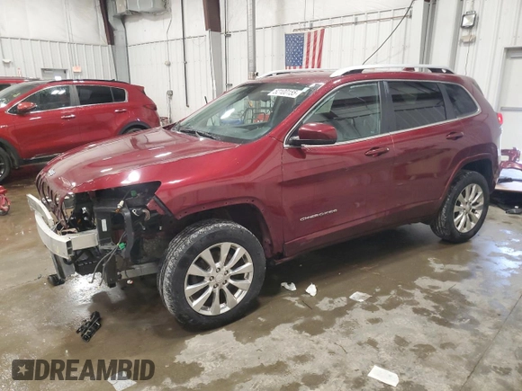 2018 Jeep Cherokee Overland with VIN 1C4PJMJXXJD617222, listed as a Copart auction lot 52100155 with 110,771 mi miles and Clean title. Bid and sale history available at DreamBid. Image 1.