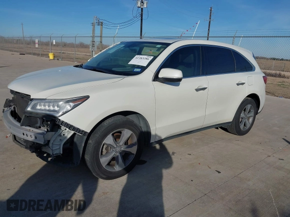 2016 Acura MDX with VIN 5FRYD3H22GB011042, listed as a IAAI auction lot 41383286 with 151,781 mi miles. Bid and sale history available at carsss.com. Image 17.