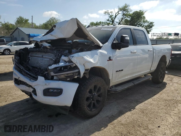 2024 Ram 2500 Laramie z VIN 3C6UR5FLXRG202740, wystawiony jako Copart lot #54479755 z przebiegiem 53 723 mil mil oraz Szkoda całkowita • Salvage title. Historia ofert i sprzedaży dostępna na DreamBid. Obrazek 1.