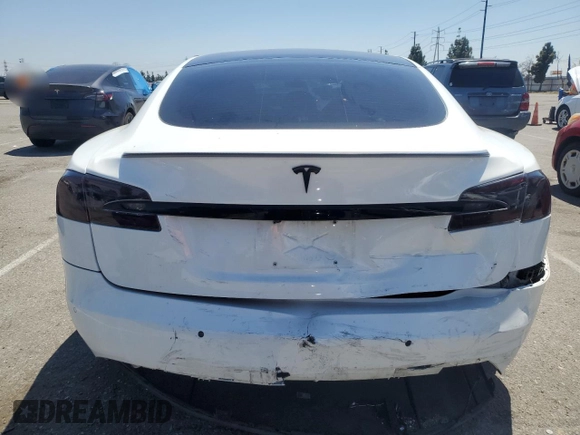 2020 Tesla Model S Performance with VIN 5YJSA1E42LF401157, listed as a Copart auction lot 55082875 with 60,376 mi miles and Salvage title. Bid and sale history available at DreamBid. Image 6.