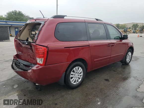 2012 Kia Sedona LX with VIN KNDMG4C78C6438585, listed as a Copart auction lot 50383715 with 85,763 mi miles and Salvage Title. Bid and sale history available at carsss.com. Image 3.