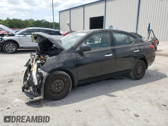 2014 Nissan Versa SV with VIN 3N1CN7AP1EL828753, listed as a Copart auction lot 54168155 with 86,369 mi miles and Salvage Title. Bid and sale history available at DreamBid. Image 1.