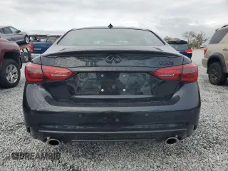 2023 Infiniti Q50 Red Sport 400 with VIN JN1FV7DP8PM570247, listed as a Copart auction lot 81809854 with 6,241 mi miles and Salvage Title. Bid and sale history available at DreamBid. Image 6.
