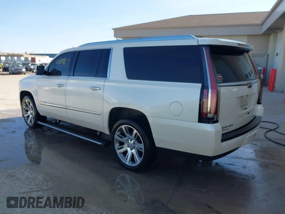 2015 Cadillac Escalade ESV Premium z VIN 1GYS4TKJ9FR700022, wystawiony jako IAAI lot #41748188 z przebiegiem 166 416 mil mil oraz . Historia ofert i sprzedaży dostępna na DreamBid. Obrazek 3.