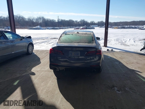 2019 Acura TLX w/A-Spec Pkg with VIN 19UUB1F64KA001793, listed as a IAAI auction lot 40930411 with 1 mi miles. Bid and sale history available at carsss.com. Image 15.