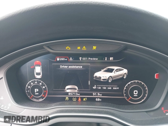 2018 Audi A5 Sportback Prestige с VIN WAUCNCF53JA021632, выставлен на аукционе IAAI как лот 41618447 с пробегом 85 713 миль миль и . История ставок и продаж доступна на DreamBid. Изображение 7.