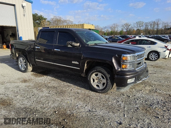 2014 Chevrolet Silverado 1500 High Country with VIN 3GCUKTEC3EG273713, listed as a Copart auction lot 49175715 with 184,960 mi miles and Clean Title. Bid and sale history available at carsss.com. Image 4.