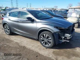 2018 Infiniti QX30 Luxury with VIN SJKCH5CR6JA054067, listed as a IAAI auction lot 41691347 with 120,453 mi miles and . Bid and sale history available at DreamBid. Image 1.