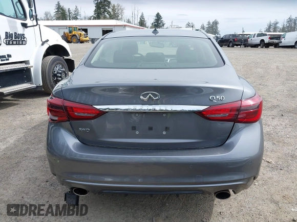 2021 Infiniti Q50 Luxe with VIN JN1EV7BR9MM755760, listed as a IAAI auction lot 41999322 with 60,978 mi miles and . Bid and sale history available at carsss.com. Image 16.
