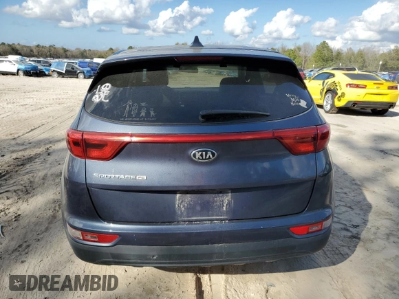 2017 Kia Sportage LX with VIN KNDPM3AC1H7166981, listed as a Copart auction lot 44185085 with 201,734 mi miles and Salvage Title. Bid and sale history available at DreamBid. Image 6.