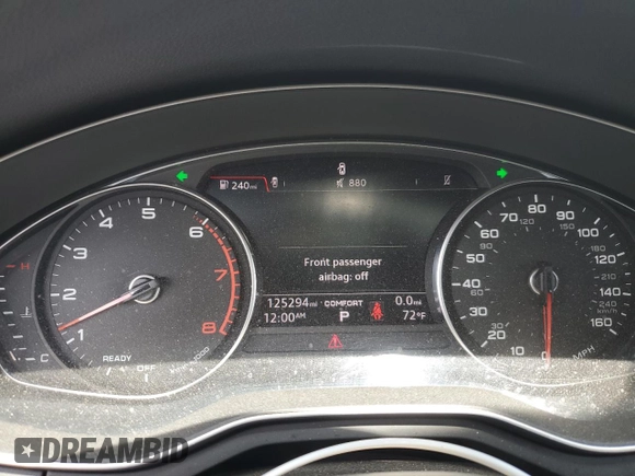 2018 Audi A4 Premium с VIN WAUDNAF41JA096443, выставлен на аукционе Copart как лот 55079265 с пробегом 125 294 миль миль и Списание • Salvage title. История ставок и продаж доступна на DreamBid. Изображение 9.