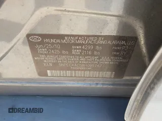 2011 Hyundai Sonata Limited with VIN 5NPEC4AC5BH099742, listed as a IAAI auction lot 41638390 with 253,677 mi miles and . Bid and sale history available at DreamBid. Image 9.