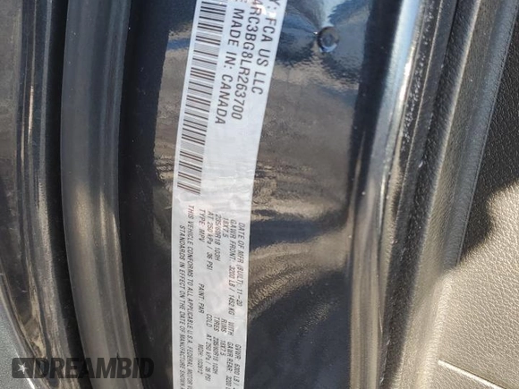 2020 Chrysler Pacifica Launch Edition z VIN 2C4RC3BG8LR263700, wystawiony jako Copart lot #41963825 z przebiegiem 99 415 mil mil oraz Szkoda całkowita • Salvage title. Historia ofert i sprzedaży dostępna na DreamBid. Obrazek 16.