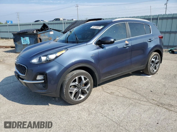 2021 Kia Sportage EX z VIN KNDPNCACXM7873312, wystawiony jako Copart lot #59749665 z przebiegiem 131 347 mil mil oraz Czysty tytuł • Clean title. Historia ofert i sprzedaży dostępna na DreamBid. Obrazek 1.