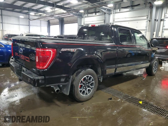 2022 Ford F-150 XL with VIN 1FTFW1E82NFA29355, listed as a Copart auction lot 60212125 with 89,709 mi miles and Salvage title. Bid and sale history available at DreamBid. Image 3.