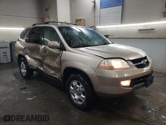 2001 Acura MDX with VIN 2HNYD18271H501199, listed as a Copart auction lot 41967115 with 160,999 mi miles and Salvage Title. Bid and sale history available at carsss.com. Image 4.