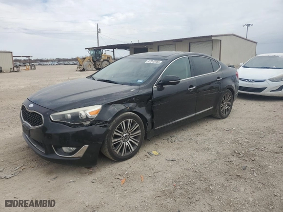 2014 Kia Cadenza Premium with VIN KNALN4D75E5120526, listed as a Copart auction lot 47042555 with 132,230 mi miles and Salvage Title. Bid and sale history available at carsss.com. Image 1.