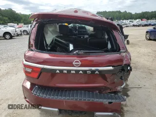 2021 Nissan Armada Platinum with VIN JN8AY2DA5M9372922, listed as a Copart auction lot 59894854 with 0 mi miles and Salvage Title. Bid and sale history available at carsss.com. Image 6.