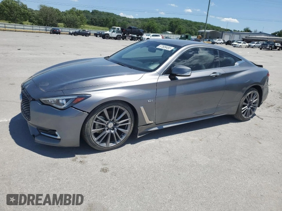 2017 Infiniti Q60 Premium z VIN JN1EV7EKXHM360345, wystawiony jako Copart lot #57509495 z przebiegiem 64 940 mil mil oraz Czysty tytuł • Clean title. Historia ofert i sprzedaży dostępna na DreamBid. Obrazek 1.